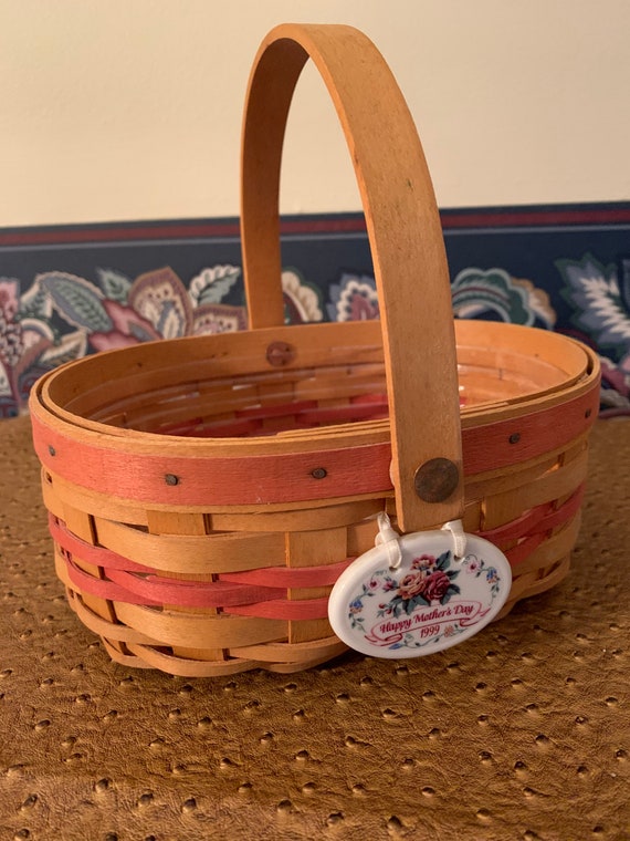 Vintage Longaberger Wooden Tall Square Basket With a Handle Easter Basket  Home Decor Made in 1998 -  Hong Kong