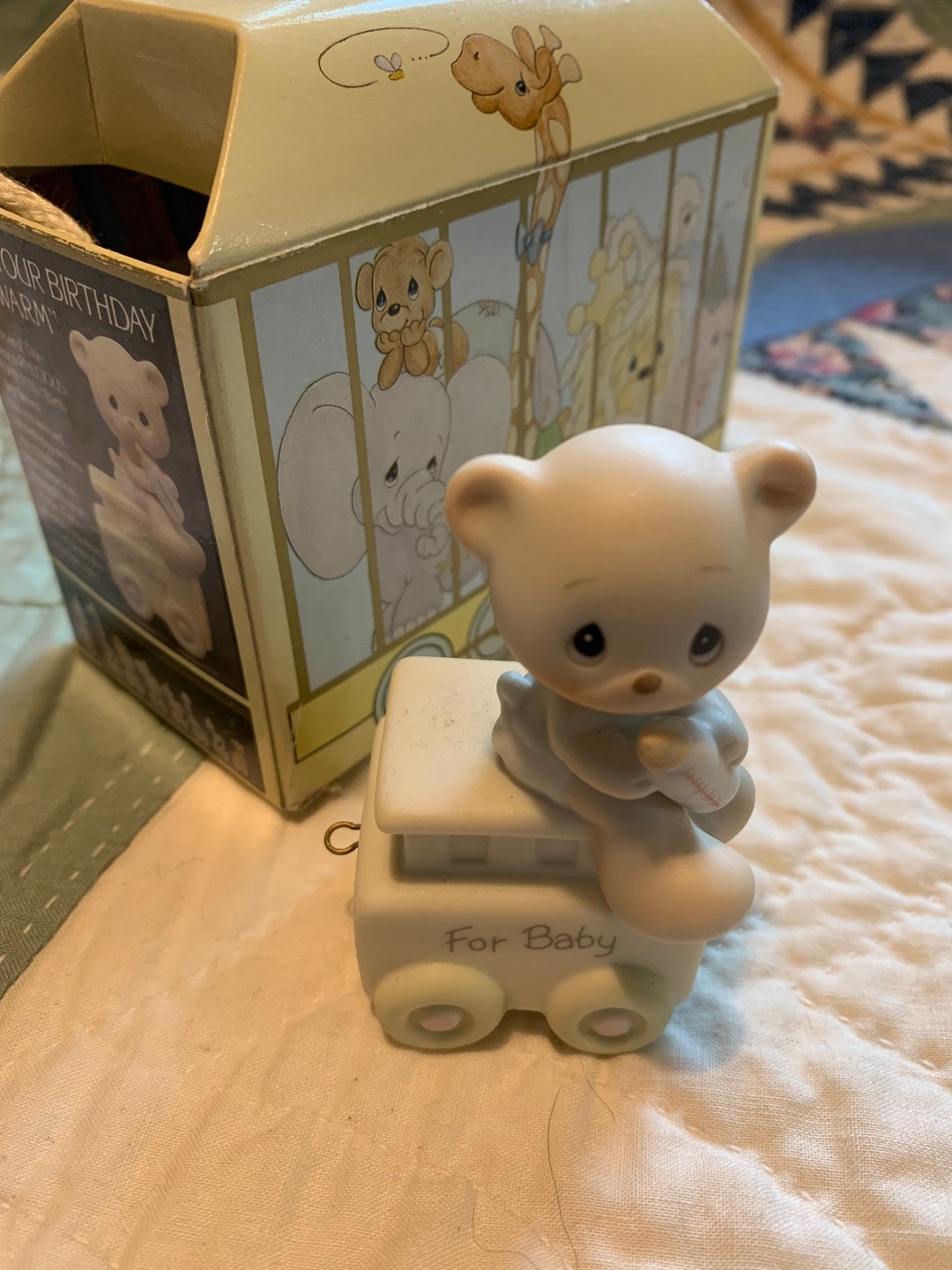 Vintage Enesco Precious Moments Teddy Bear Baby Figurine 1985 - Etsy