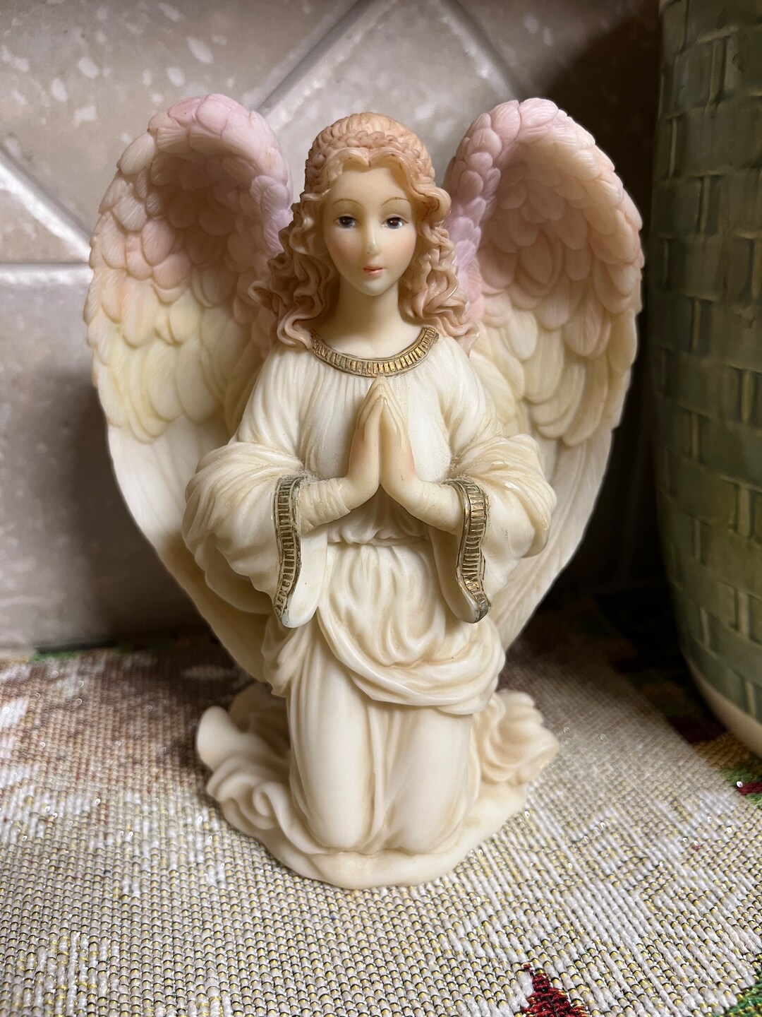 Vintage Seraphim Angel Figurine Iris Praying Angel the Etsy