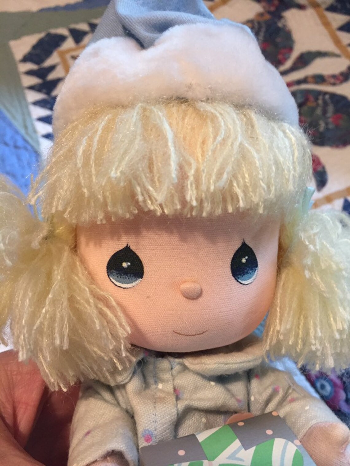 Vintage Precious Moments Music Box Doll on Sled Music Box Etsy