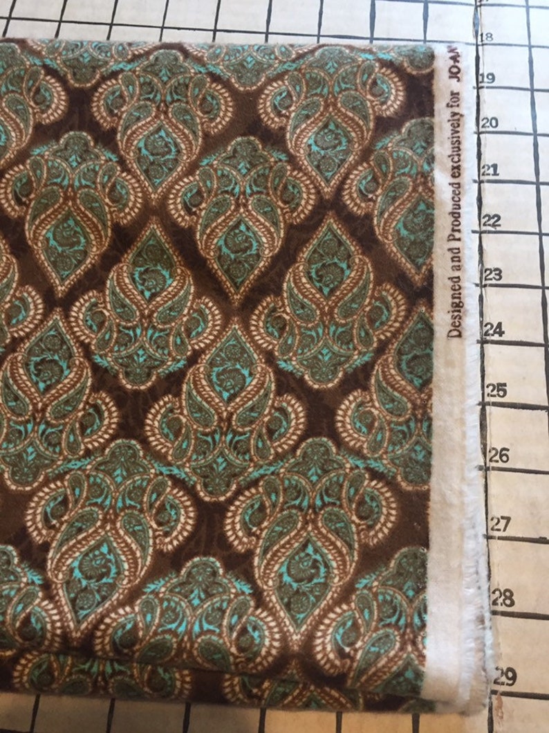 JOANN Cotton Flannel Fabric Pink Paisley Print