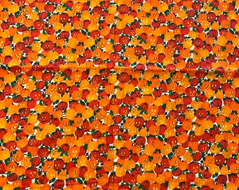 Marcus Brothers Pumpkin Fabric 1 5/8 Yards X 44” Wide Fabric Pumpkin Patch Fabric Sewing Fabric Craft Fabric Quilt Fabric Home Decor