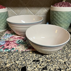 Vintage Pfaltzgraff Aura Mixing Bowl Set Serving Bowl Set 2 Pieces Wedding Gift Friendship Gift Christmas Gift Birthday Gift