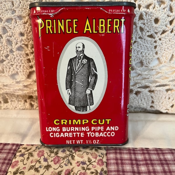 Vintage Prince Albert Tobacco Tin Prince Albert Pocket Tin Country Home Decor Housewarming Gift Friendship Gift Birthday Gift