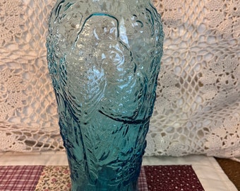 Vintage Tiara Parrot Flower Vase Glass Bird Vase Wedding Gift Housewarming Gift Friendship Gift Birthday Gift Mothers Day Gift