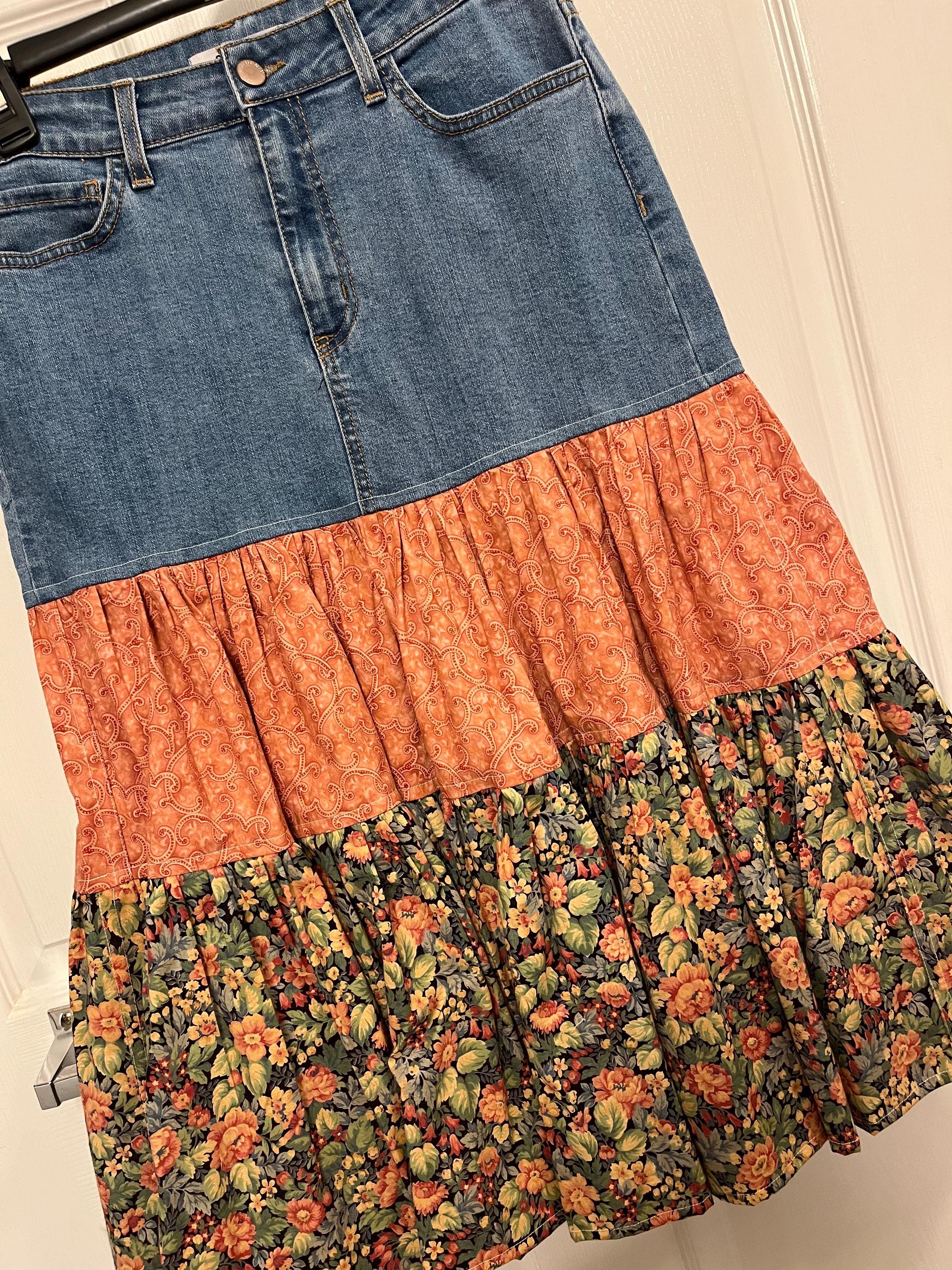 Denim Skirt Flannel Overlay Skirt Buy Cloudy Grey Warm Cotton