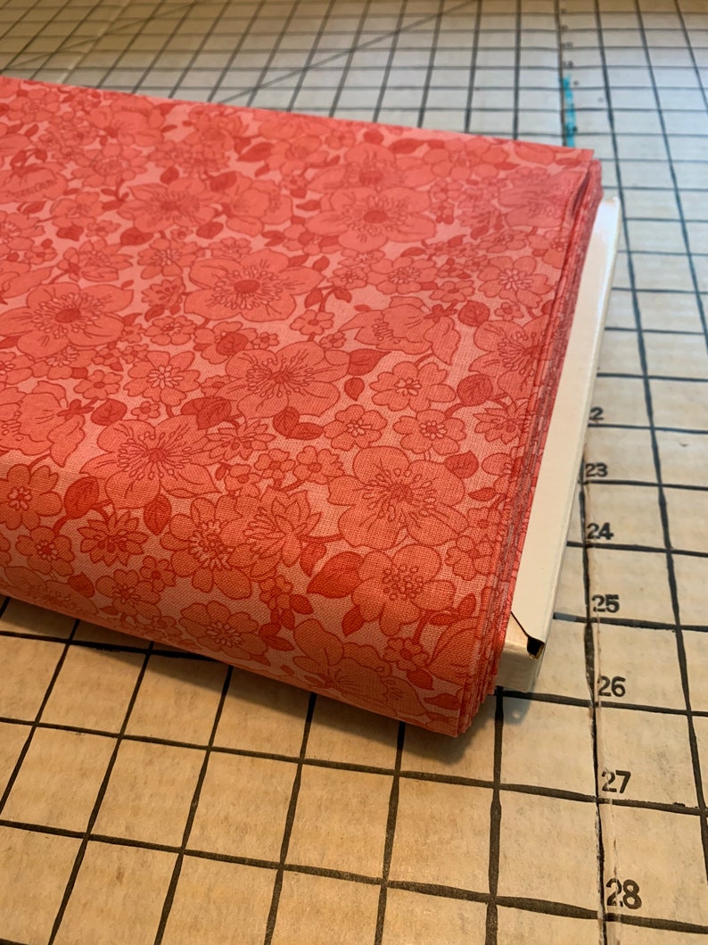 Fabric Pink Quilting Floral Light Weight Woven Cotton Fabric Etsy