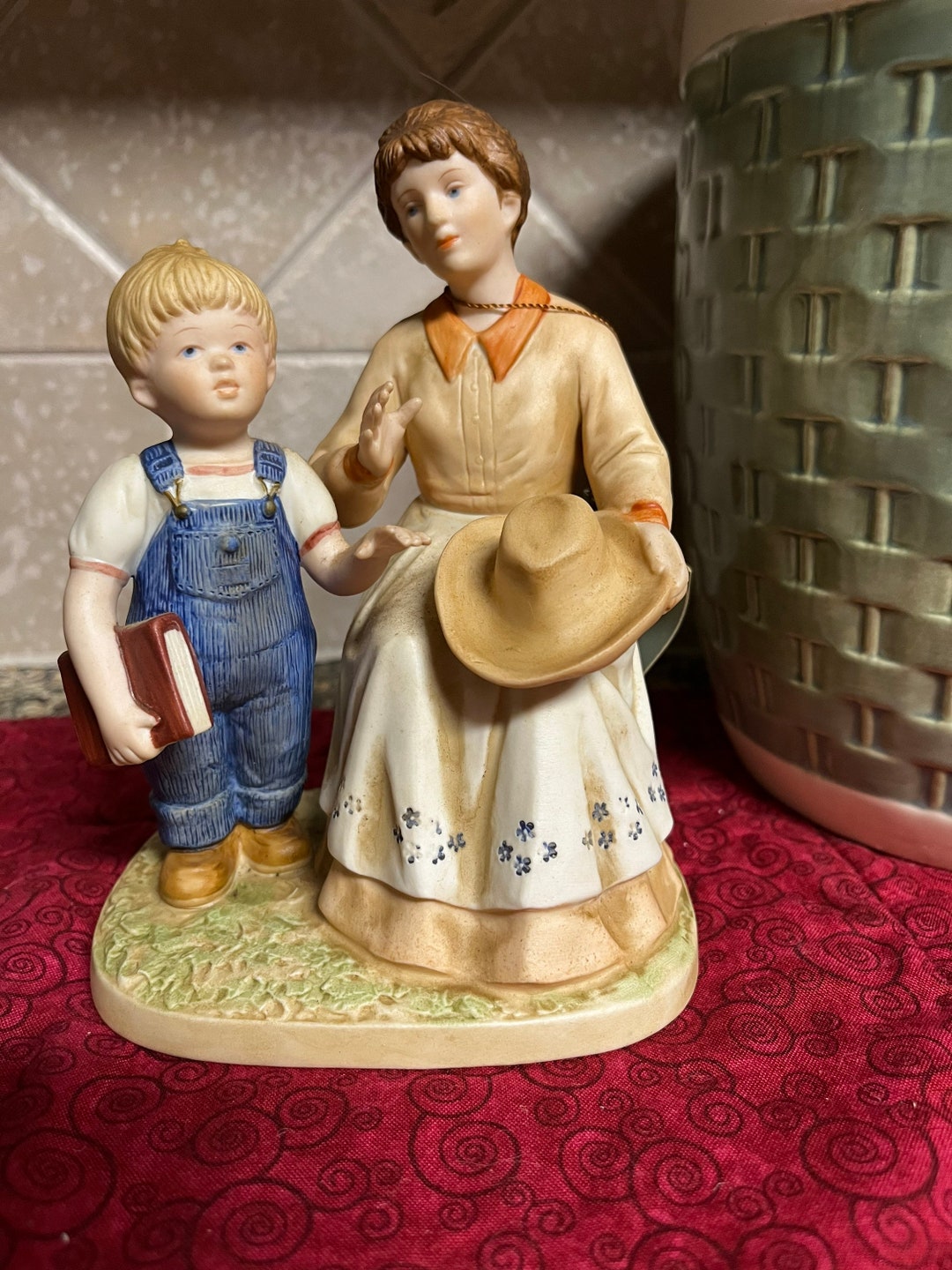 Vintage Homco Denim Days Figurine 1511 Danny and Mom Figurine