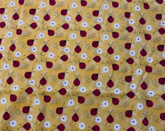 Fabric Traditions Lady Bug Fabric 2 3/8 Yards X 43” Wide Fabric Bug Fabric Sewing Fabric Craft Fabric Quilt Fabric Home Decor