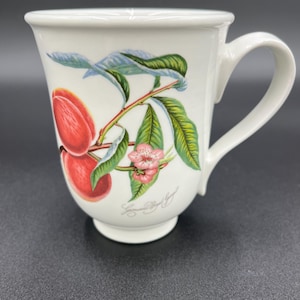 Portmeirion Pomona Mug Peach Mug Peaches Mug Pomona Peach Mug Friendship Gift Birthday Gift Wedding Gift Retirement Gift