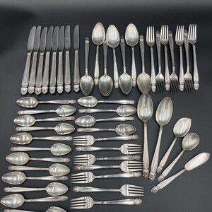 【DANISH PRINCESS】 コーヒースプーン 8本 デニッシュプリンセス Vintage Danish Princess Silverware Set: 50-piece Silver Plated
