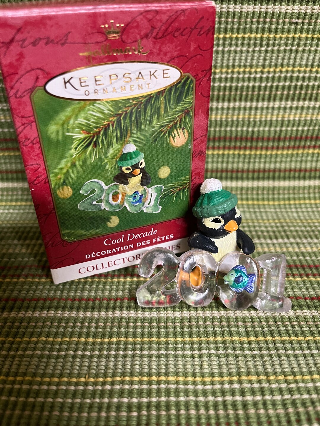 Vintage Hallmark Ornament Cool Decade Penguin 2001 Christmas Ornament