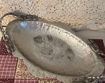 Rodney Kent Tulip Tray Aluminum Catch All Tray TVTray Wedding Gift Easter Gift Birthday Gift Friendship Gift Easter Tray With Handles