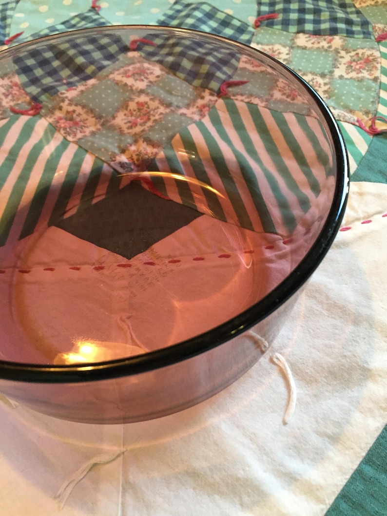 Vintage Cranberry Glass 7 Cup Pyrex Mixing or Serving Bowl Made in The USA Housewarming Gift Bridal Gift Wedding Gift