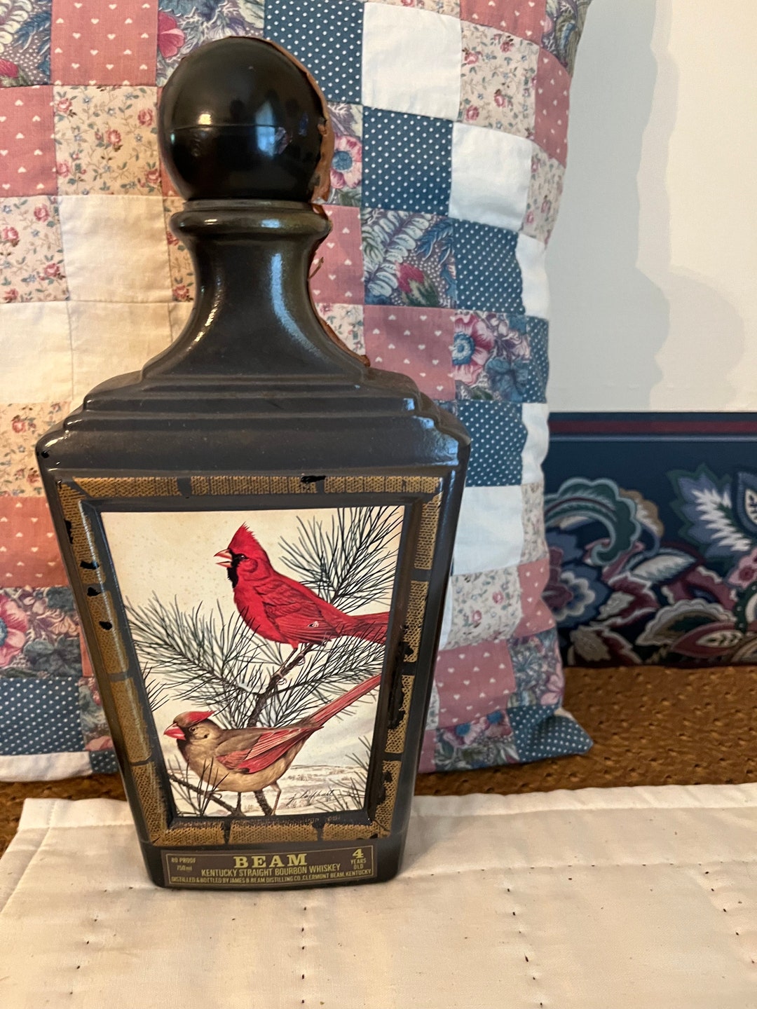 Vintage Jim Beam the Cardinals Decanter Whiskey Bird Decanter Etsy