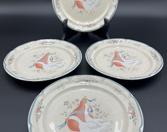 ルイビルストーンウェア 深皿 ガチョウの群れ INTERNATIONAL CHINA「マーマレード」コレクション ガチョウ柄ストーン