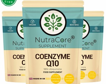 コエンザイムQ10カプセル 550mg クリーンナチュラルCoQ10パウダー 環境に優しいヴィーガンサプリメント 98%ユビキノン-NutraCore