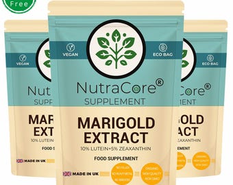 Marigold Extract Capsules 550mg: Vegan Plant-Based Supplement