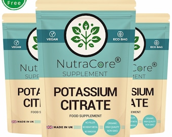 Potassium Citrate Capsules 800mg: Vegan, Clean Supplement