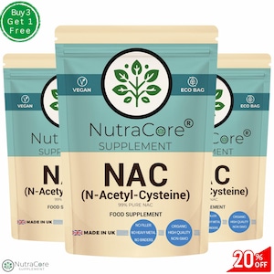 NAC N Acetyl Cysteine Powder 1000mg Clean NAC Capsules Eco-friendly Vegan Supplements-NutraCore