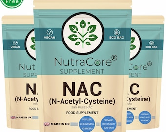 NAC N Acetylocysteina w proszku 1000 mg Czyste kapsułki NAC Przyjazne dla środowiska suplementy wegańskie - NutraCore