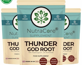 Thunder God Root Capsules: 5000mg Vegan Supplement - NutraCore