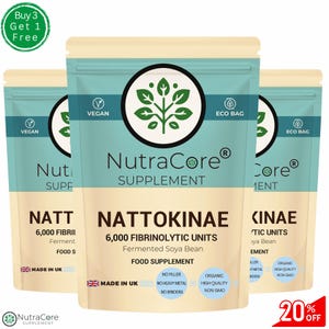 Cápsulas de Nattokinasa de 400 mg, polvo natural limpio y ecológico, los mejores suplementos veganos de origen vegetal - NutraCore