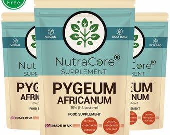 Pygeum Africanum Capsules 5500mg: Vegan Plant-Based Supplement