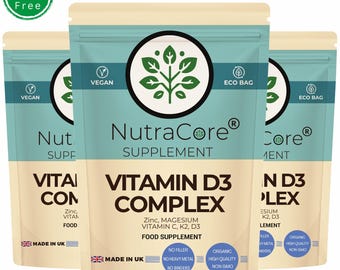 Vegane Vitamin D3-Complex-Kapseln: Natürliche Ergänzungen auf pflanzlicher Basis - NutraCore