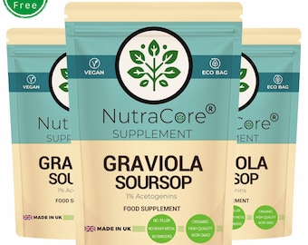 Graviola Soursop Capsules 6000mg: Vegan Fruit Extract Supplement