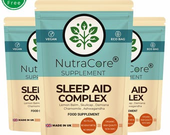 Vegan Sleep Aid Complex Capsules: Natural Plant-Based Supplement