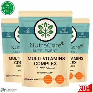 Cápsulas multivitamínicas, complejo, limpio, natural, en polvo, ecológico, los mejores suplementos veganos de origen vegetal - NutraCore