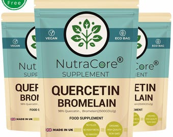 Quercetin Bromelain Capsules: Vegan Plant-Based Supplements