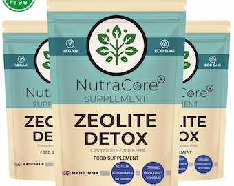 Supplément de zéolite détox : 550 mg de gélules végétaliennes haute puissance - NutraCore