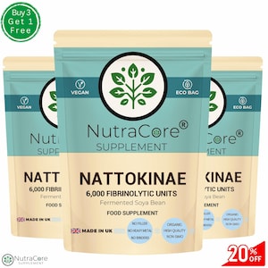 Cápsulas de Nattokinasa 6.000FU, polvo de Nattokinasa natural, de alta potencia, limpio, suplementos ecológicos, salud holística de origen vegetal - NutraCore