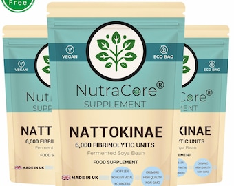 Nattokinase-Kapseln 6.000FU Hochpotente, saubere, natürliche Nattokinase-Pulver Umweltfreundliche Ergänzungen Ganzheitliche Gesundheit auf pflanzlicher Basis -NutraCore