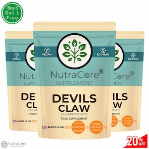Devils Claw Capsules 5000mg Natural Root Extract Clean Vegan Supplements-NutraCore