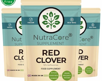 Red Clover Capsules 500mg: Vegan Plant-Based Supplement - NutraCore