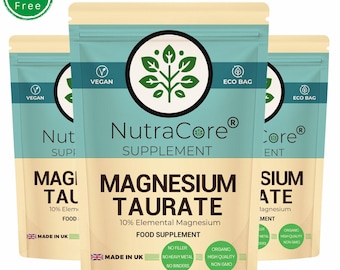 Magnesium Taurate Capsules 700mg: Vegan, Plant-Based Supplement