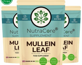 Mullein Leaf Capsules 5500mg: Clean Vegan Supplement - NutraCore