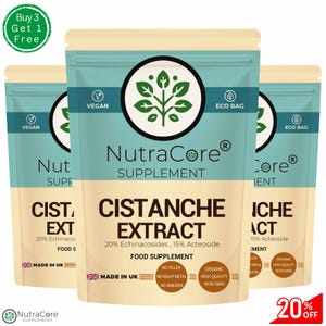 Cistanche Capsules 5500mg Clean Extract Natural Cistanche Supplement High Potency  Vegan-NutraCore