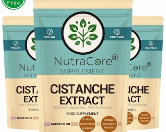 Cistanche Capsules 5500mg Clean Extract Natural Cistanche Supplement High Potency  Vegan-NutraCore