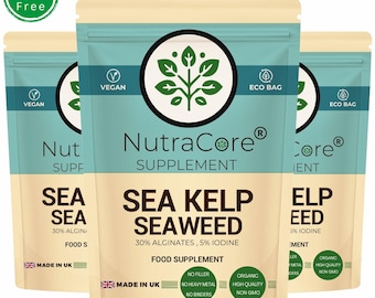 Sea Kelp Capsules 6000mg: Vegan Bladderwrack Supplement