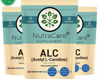 Cápsulas de acetil L-carnitina de 600 mg: suplemento vegano de alta potencia