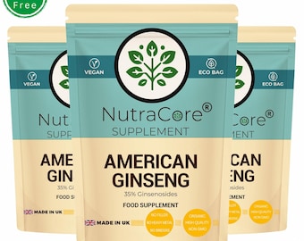 American Ginseng Capsules 5000mg: Vegan Plant-Based Supplement