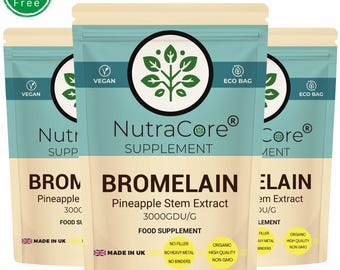 Bromelain Capsules 550mg: Vegan Plant-Based Supplement