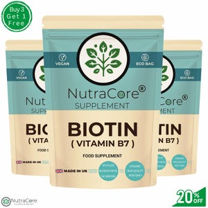 Biotin (Vitamin B7) 12000mg Capsules: Vegan Plant-Based Supplement