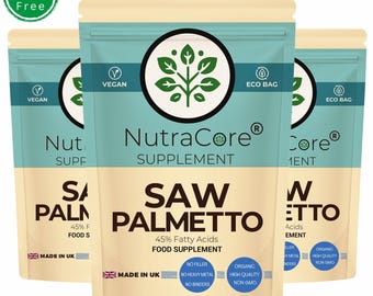 Saw Palmetto 600mg Capsules: Vegan Holistic Supplement