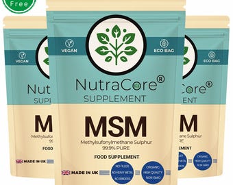 MSM Capsules 700mg: Vegan Plant-Based Supplement