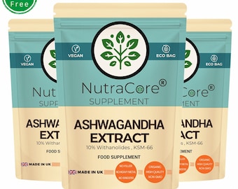 Ashwagandha Capsules 500mg: Vegan Plant-Based Supplement